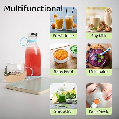 Travel Portable Mini Juice Blender – USB Rechargeable, Compact & Powerful