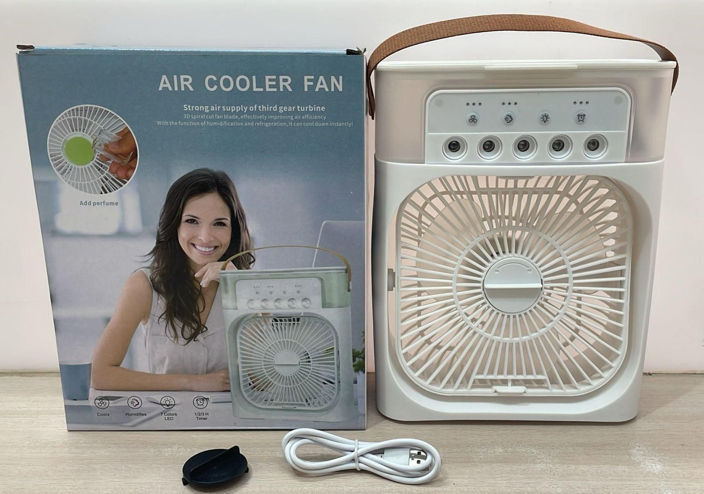 Portable USB Air Cooler Fan – Mini Electric Desk Fan
